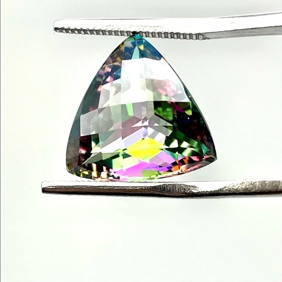 Large 13.5 Carat Trillion Mystic Topaz Gemstone